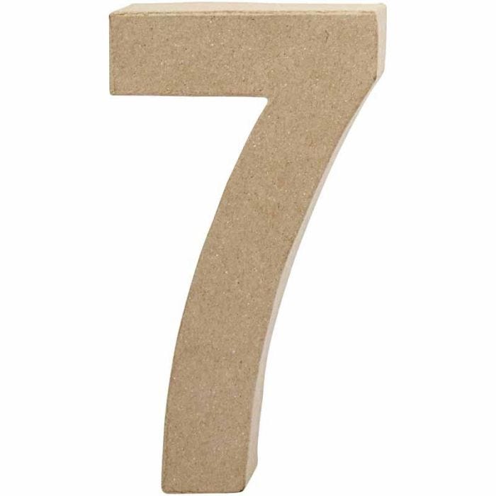 Number, 7, H: 20,2 cm, W: 11 cm, thickness 2,5 cm, 1 pc