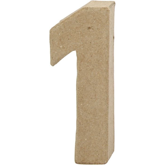 Number, 1, H: 10 cm, W: 3,5 cm, thickness 1,7 cm, 1 pc