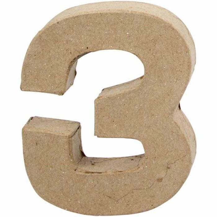 Number, 3, H: 10 cm, W: 8 cm, thickness 1,7 cm, 1 pc