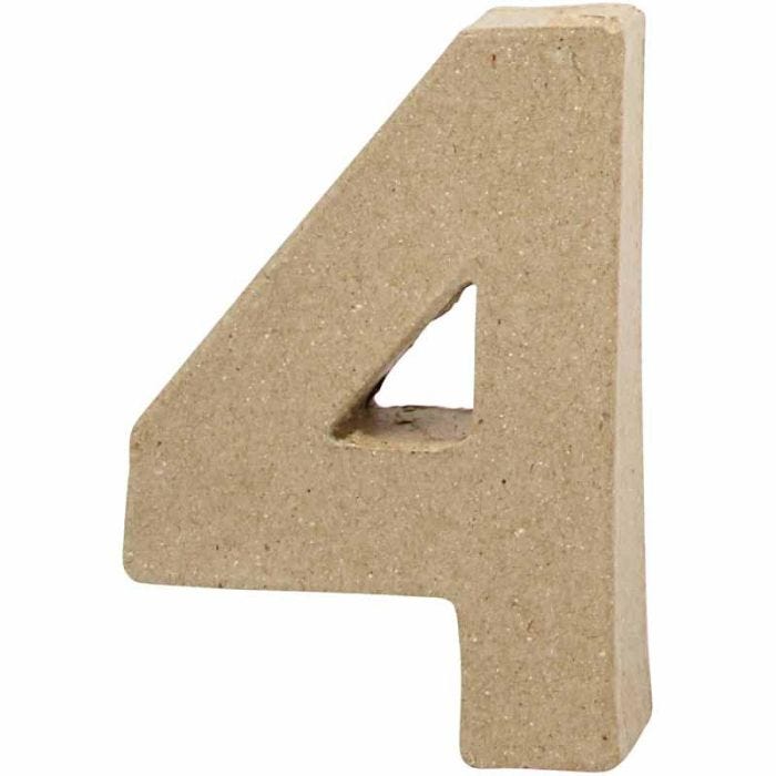 Number, 4, H: 10 cm, W: 6,8 cm, thickness 1,7 cm, 1 pc
