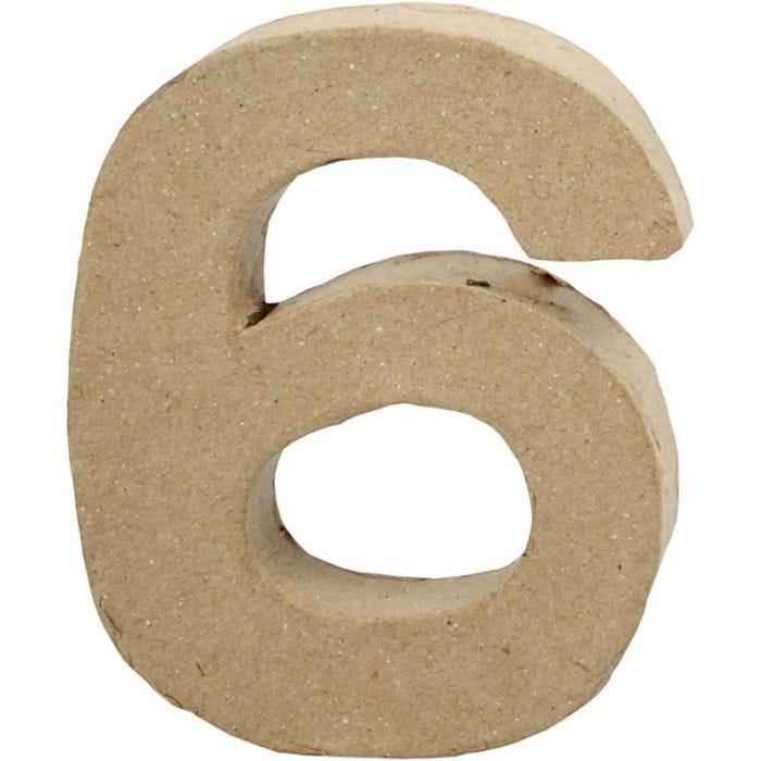 Number, 6, H: 10 cm, W: 8,2 cm, thickness 1,7 cm, 1 pc