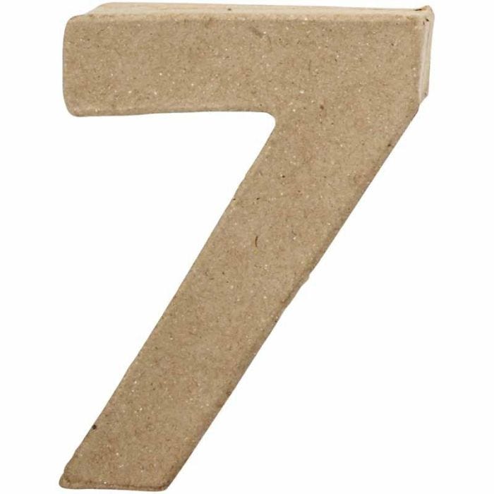 Number, 7, H: 10 cm, W: 7,4 cm, thickness 1,7 cm, 1 pc