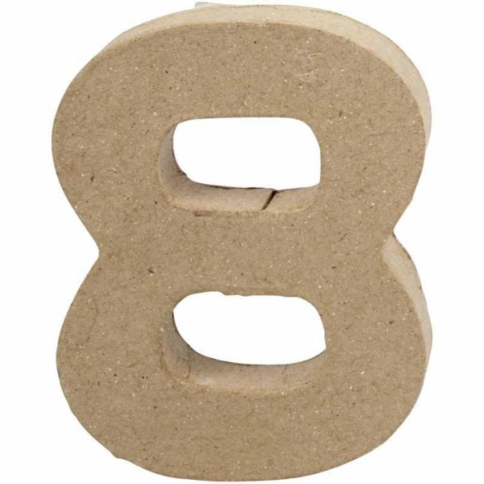 Number, 8, H: 10 cm, W: 7,6 cm, thickness 1,7 cm, 1 pc