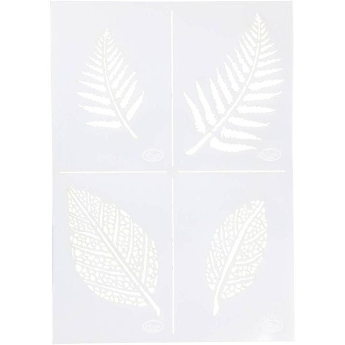 Stencil , leaves, A4, sheet 210x297 mm, 1 pc