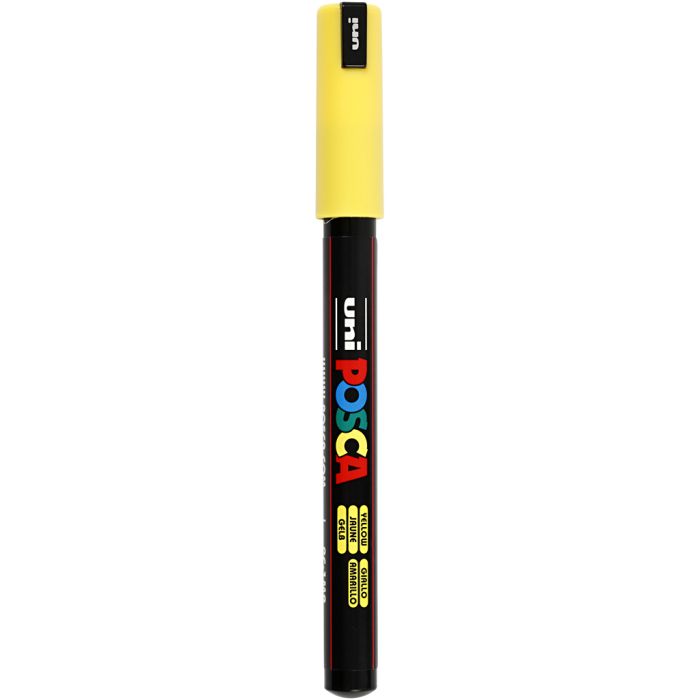 Posca Marker, no. PC-1MR, line 0,7 mm, extra-fine, yellow, 1 pc