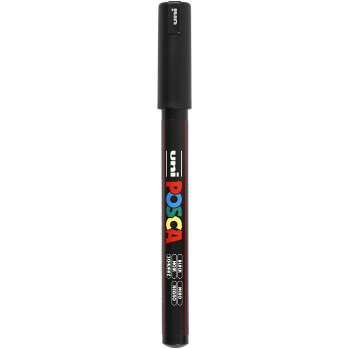Posca Marker, PC-1MR, line 0,7 mm, extra-fine, black, 1 pc