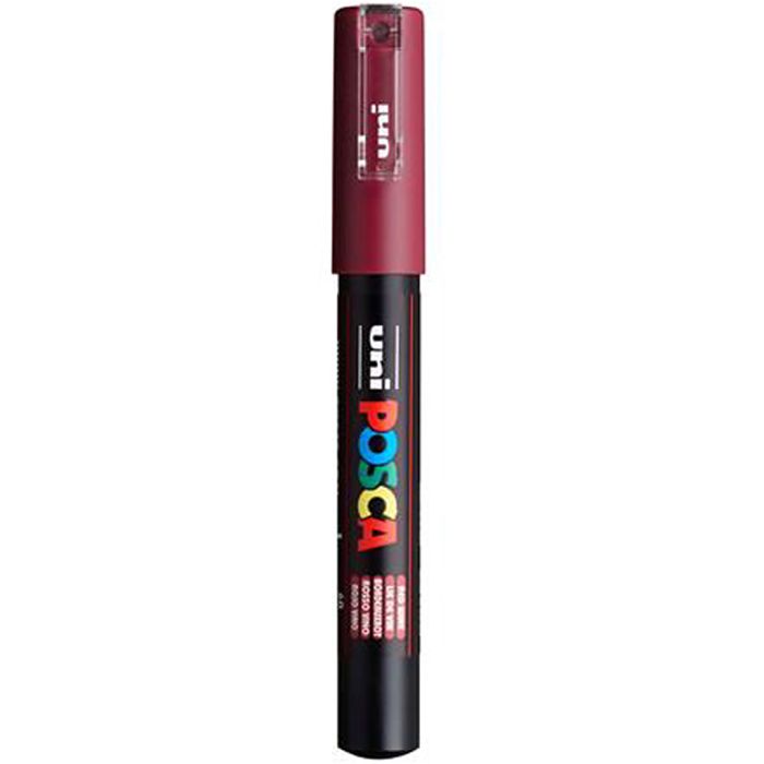 Posca Marker, no. PC-1M, line 0,7 mm, extra-fine, red wine, 1 pc