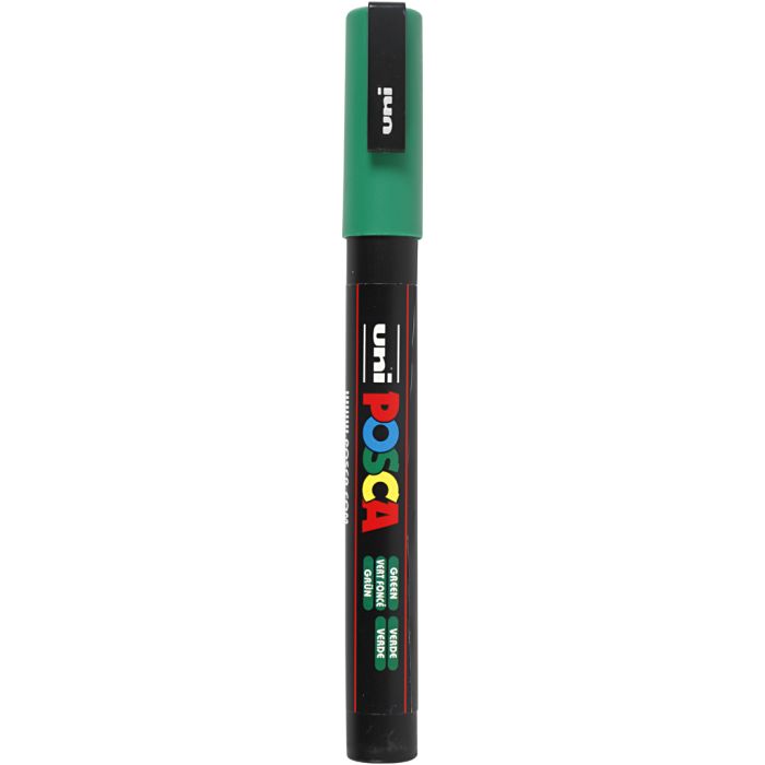 Posca Marker, no. PC-3M, line 0,9-1,3 mm, fine, green, 1 pc
