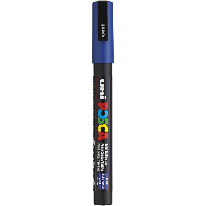 Posca Marker, PC-3M, line 0,9-1,3 mm, fine, blue, 1 pc