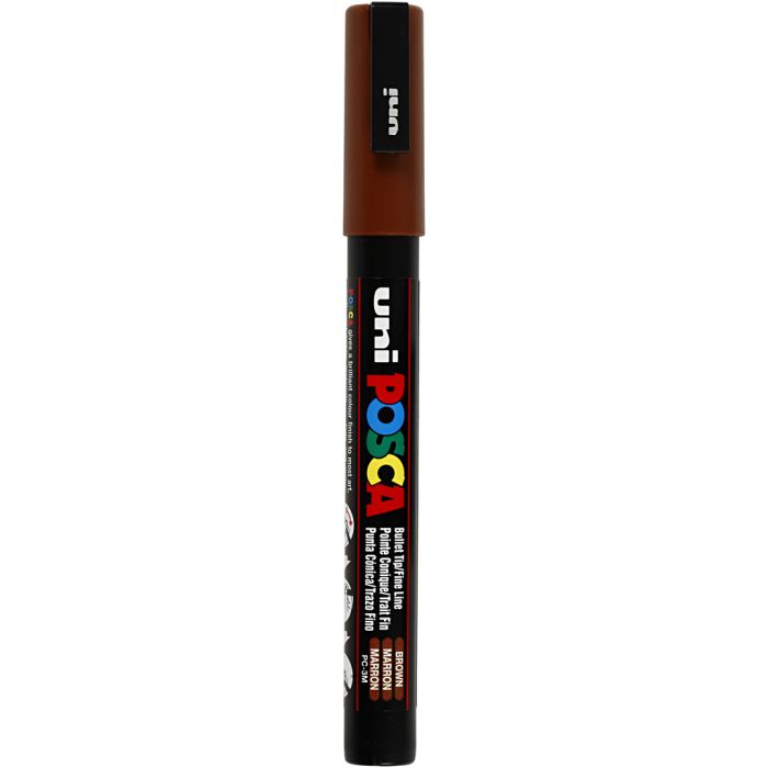 Posca Marker, PC-3M, line 0,9-1,3 mm, fine, brown, 1 pc