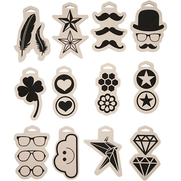 Foam Stamp, size 12x18 cm, thickness 15 mm, 12 pc/ 1 pack