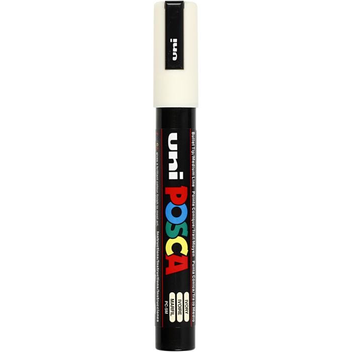 Posca Marker, PC-5M, line 2,5 mm, medium, ivory, 1 pc