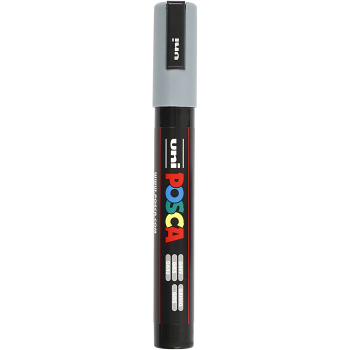Posca Marker, PC-5M, line 2,5 mm, medium, grey, 1 pc