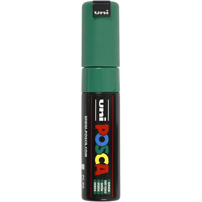 Posca Marker, PC-8K, line 8 mm, broad, green, 1 pc
