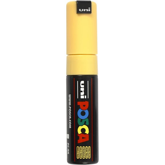 Posca Marker, no. PC-8K, line 8 mm, broad, straw yellow, 1 pc