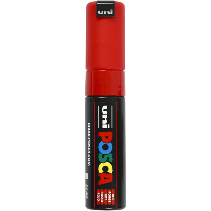 Posca Marker, no. PC-8K, line 8 mm, broad, red, 1 pc