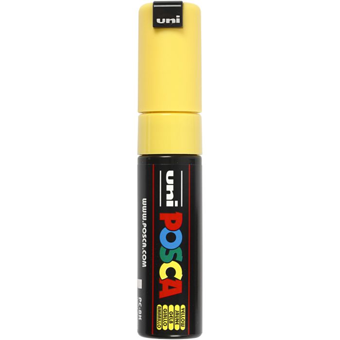 Posca Marker, no. PC-8K, line 8 mm, broad, yellow, 1 pc