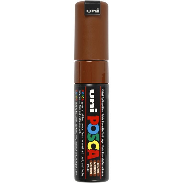 Posca Marker, PC-8K, line 8 mm, broad, brown, 1 pc