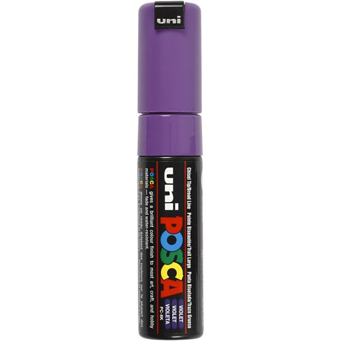 Posca Marker, no. PC-8K, line 8 mm, broad, violet, 1 pc