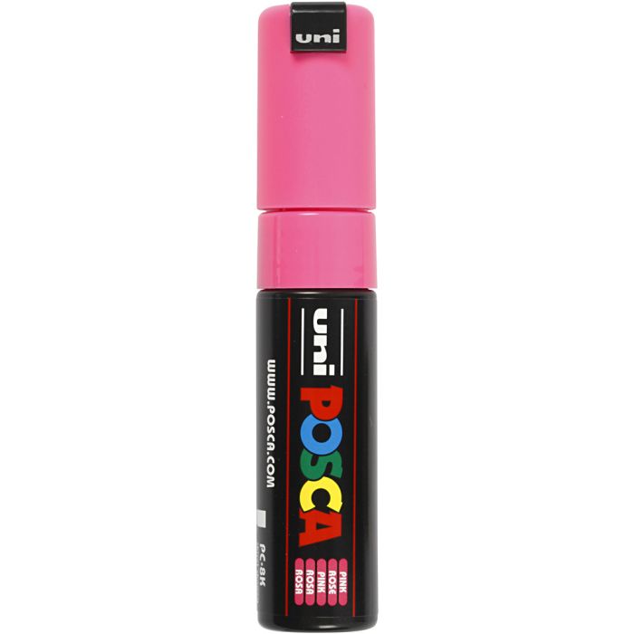 Posca Marker, PC-8K, line 8 mm, broad, pink, 1 pc