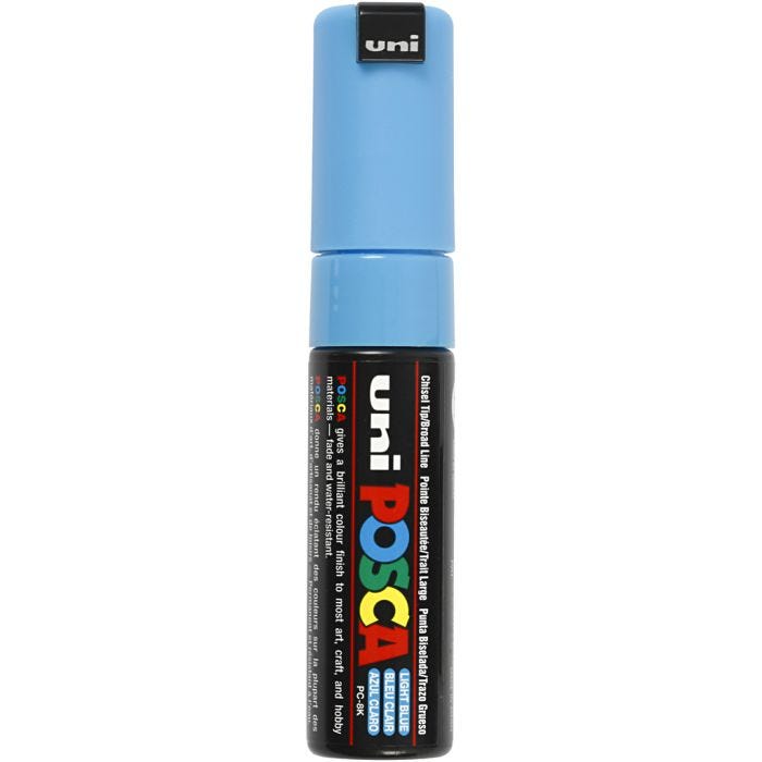 Posca Marker, no. PC-8K, line 8 mm, broad, light blue, 1 pc