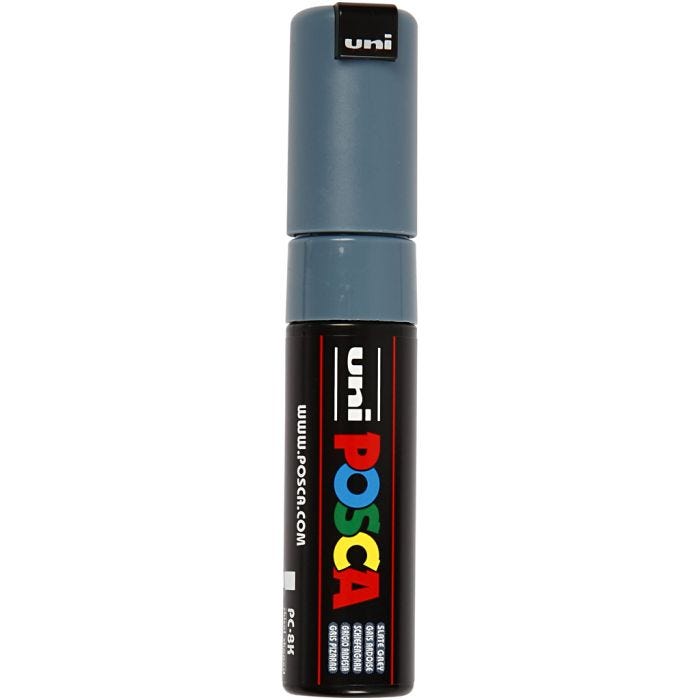 Posca Marker, PC-8K, line 8 mm, broad, slate grey, 1 pc