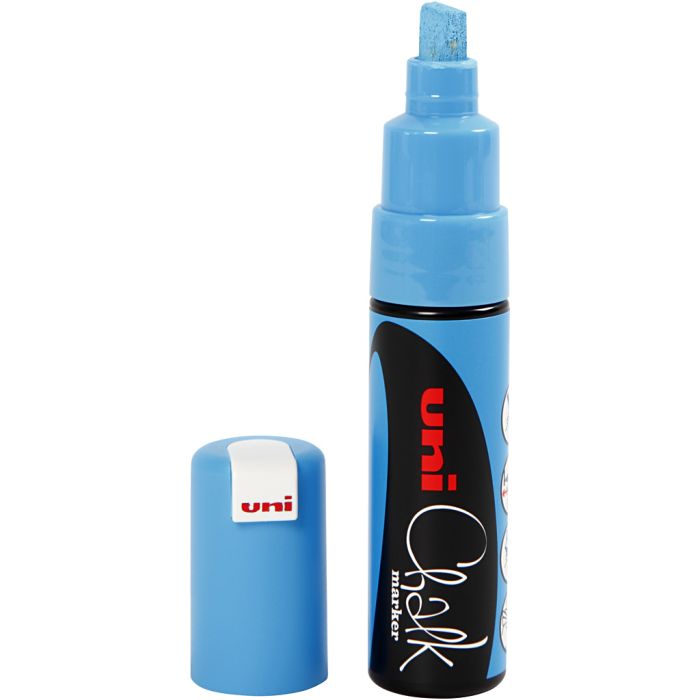 Chalk Pen, line 8 mm, light blue, 1 pc