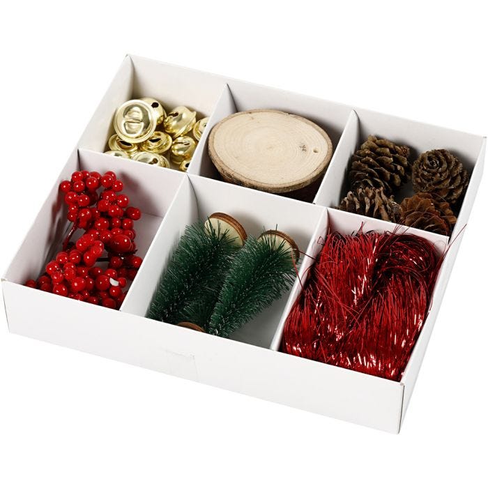 Gift decoration, old-fashioned, 6 asstd./ 1 pack