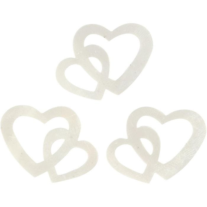 Sequins, size 31x22 mm, off-white, 10 g/ 1 pack