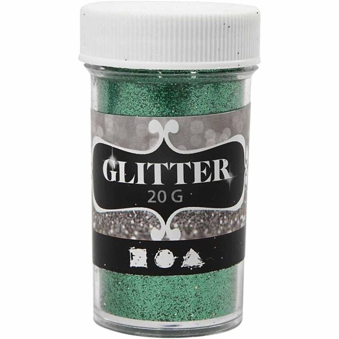 Glitter, green, 20 g/ 1 tub