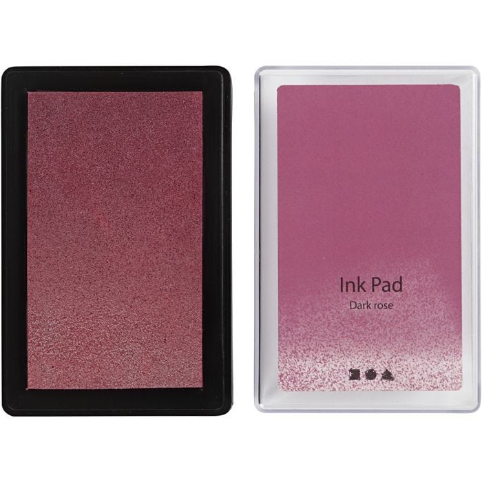 Ink Pad, H: 2 cm, size 9x6 cm, dark rose, 1 pc