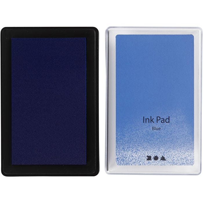 Ink Pad, H: 2 cm, size 9x6 cm, blue, 1 pc