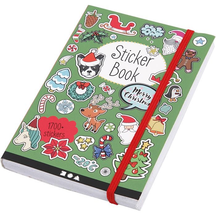 Sticker Book, christmas motifs, size 11,5x17 cm, 76 sheet, 1 pc
