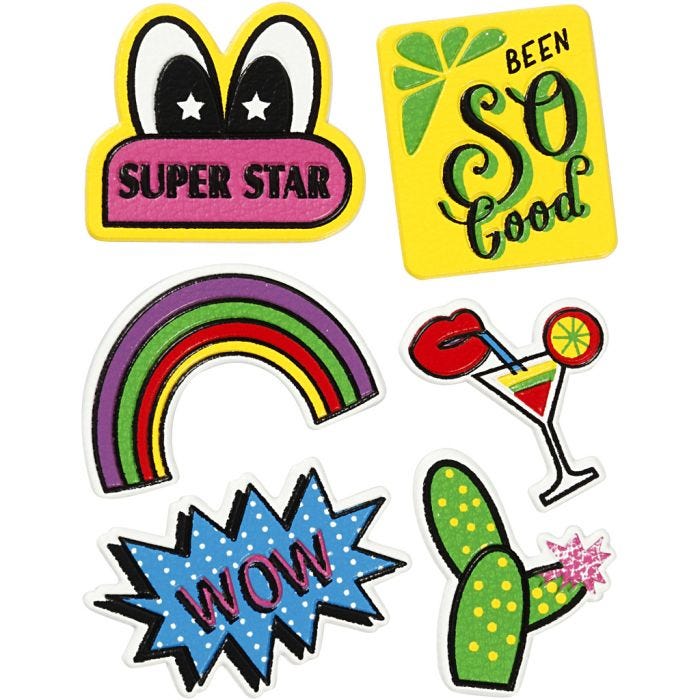 Soft Stickers, Super Star, sheet 12,2x17,75 cm, 1 sheet