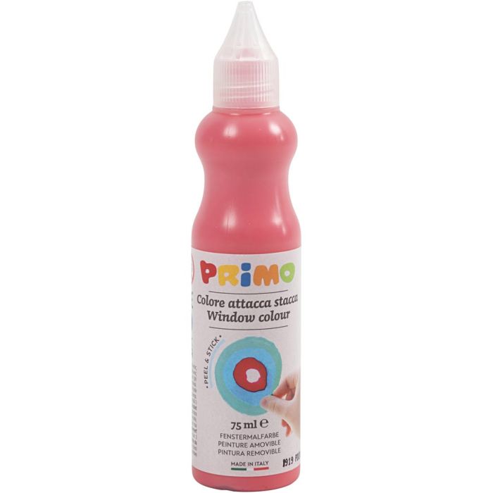 Window Paint, D. 3,2 cm, red, 75 ml/ 1 bottle