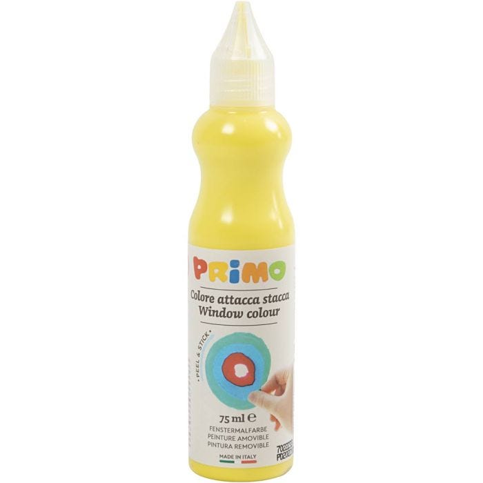 Window Paint, D. 3,2 cm, yellow, 75 ml/ 1 bottle