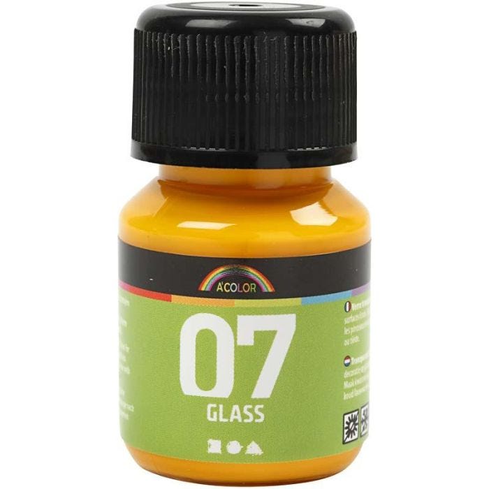 A-Color Glass Paint, yellow, 30 ml/ 1 bottle