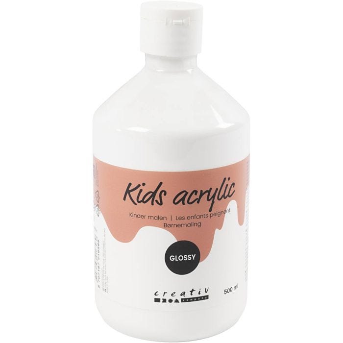 Acrylic Paint Glossy, white, 500 ml/ 1 bottle