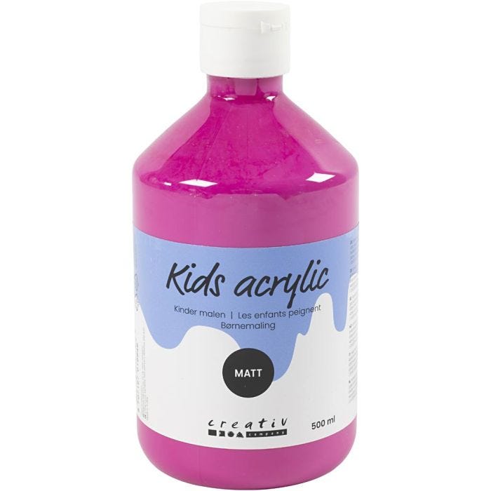 Acrylic Paint Matte, pink, 500 ml/ 1 bottle
