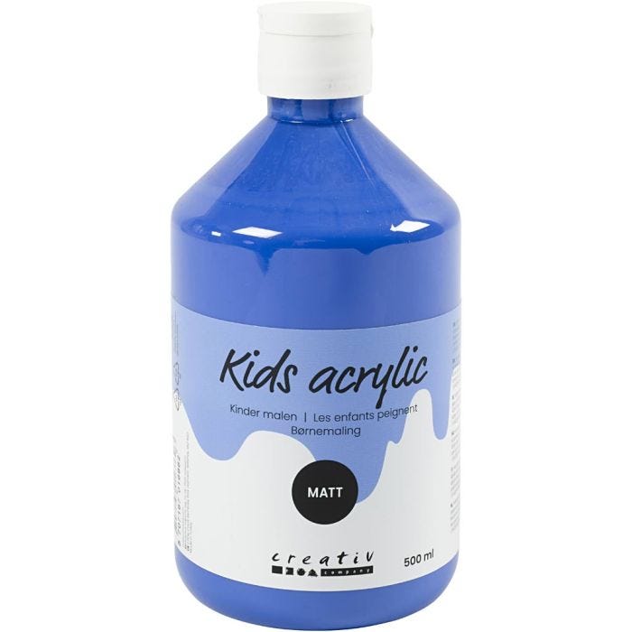 Acrylic Paint Matte, blue, 500 ml/ 1 bottle