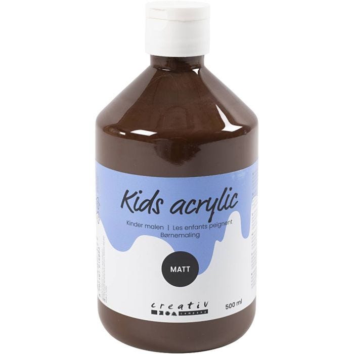 Acrylic Paint Matte, brown, 500 ml/ 1 bottle