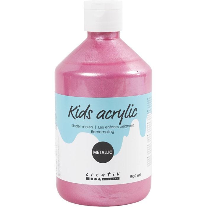 Acrylic Paint Metallic, metallic, light red, 500ml/ 1 bottle