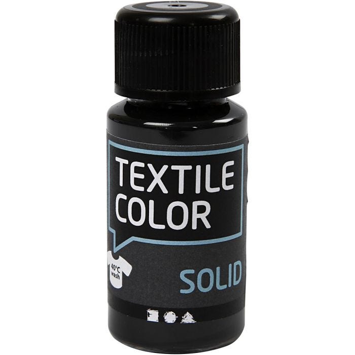Textile Solid, opaque, black, 50 ml/ 1 bottle