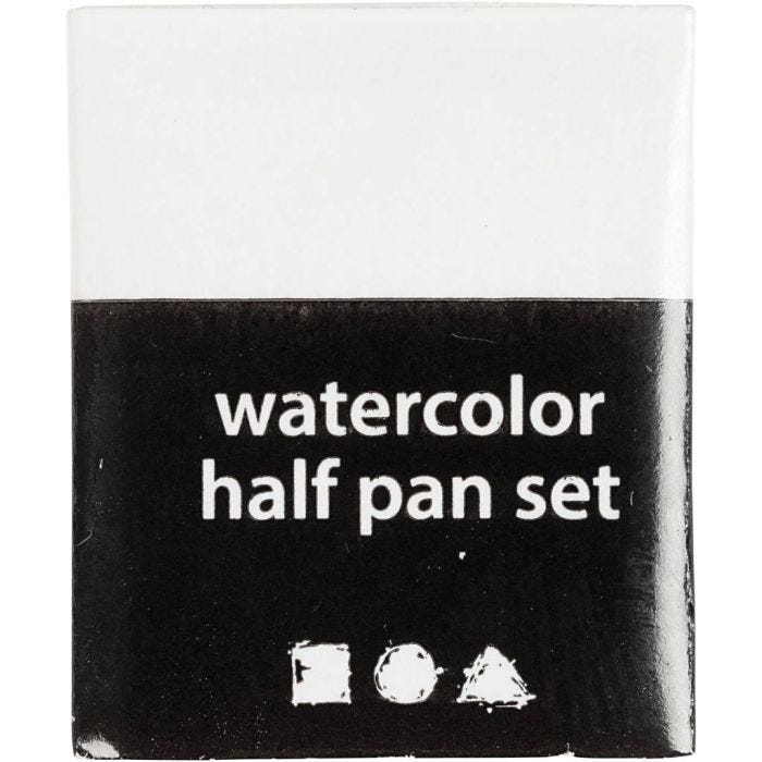 Art watercolour, ½-pan, size 10x15x20 mm, white, 1 pc