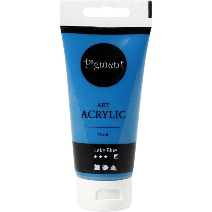 Art Acrylic, semi-glossy, semi opaque, lake blue, 75 ml/ 1 bottle