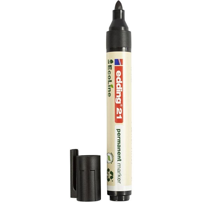 Edding EccoLine Marker, no. 21, line 1,5-3 mm, black, 1 pc