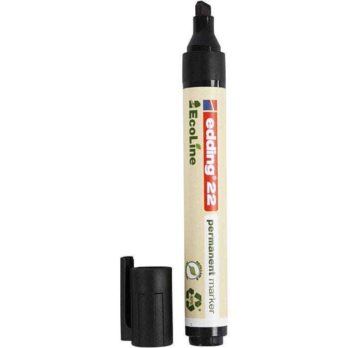 Edding EcoLine Markers 22, no. 22, line 1x5 mm, black, 1 pc