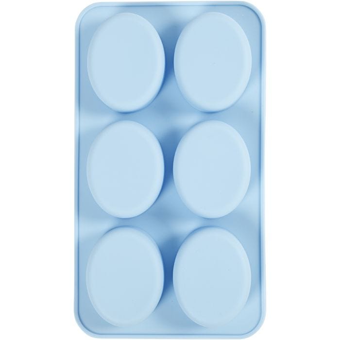 Silicone Mould, H: 2,4 cm, L: 7,7 cm, W: 6 cm, 6x100 ml, 1 pc