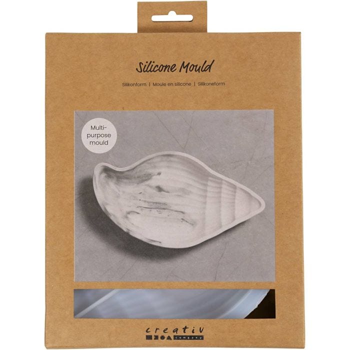 Silicone Mould, Conch , H: 2 cm, L: 20 cm, W: 11 cm, 1 pc