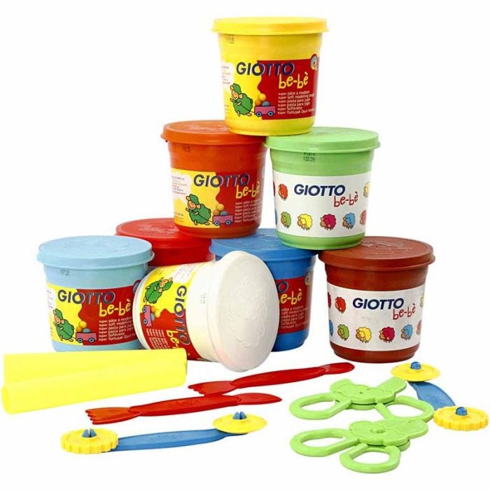 Modelling Clay, assorted colours, 8x220 g/ 1 pack